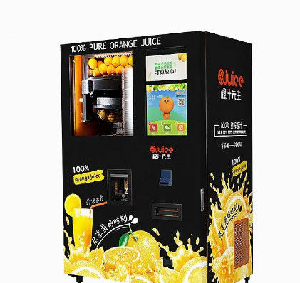 دستگاه فروش آب میوه تازه Saimon 800W PLC مخزن فشار برای فرودگاه