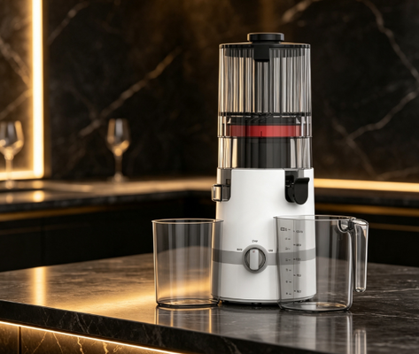 آبمیوه گیری آرام و هوشمند Fresh Smart HJ102B – تازه، سریع، ایمن، خوشمزه – تمام آنچه خانواده شما نیاز دارد با دهانه 135 میلی‌متری، پرس سرد 200 وات، خود تمیز شونده و قفل