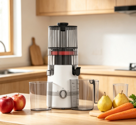 آبمیوه گیری آرام و هوشمند Fresh Smart HJ102B – انتخاب ساده، هوشمند و ایمن برای خانواده شما با دهانه 135 میلی‌متری، پرس سرد 200 وات، خود تمیز شونده و قفل ایمنی