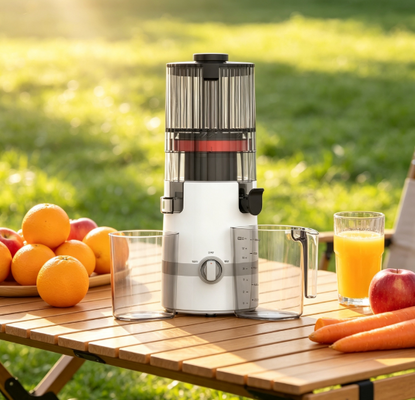آبمیوه گیری کند و هوشمند Fresh Smart HJ102B - میانبر خانواده شما به آبمیوه تازه و سالم با دهانه 135 میلی‌متری، پرس سرد 200 وات، خود تمیز شونده و قفل ایمنی