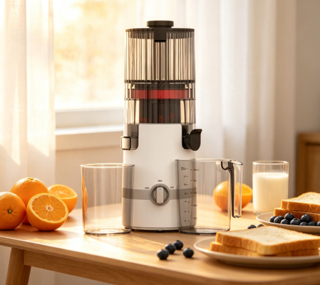 آبمیوه کش هوشمند HJ102B تازه آهسته    ضربان قلب آشپزخانه سالم شما با 135mm Chute ، 200W Cold Press ، خود تمیز کننده و قفل ایمنی خانواده
