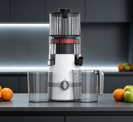 آبمیوه گیری آرام و هوشمند Fresh Smart HJ102B - راه حل کامل خانواده با ایمنی Pro-Lock، دهانه 135 میلی‌متری، پرس سرد 200 وات و خود تمیز شونده برای تمام سنین